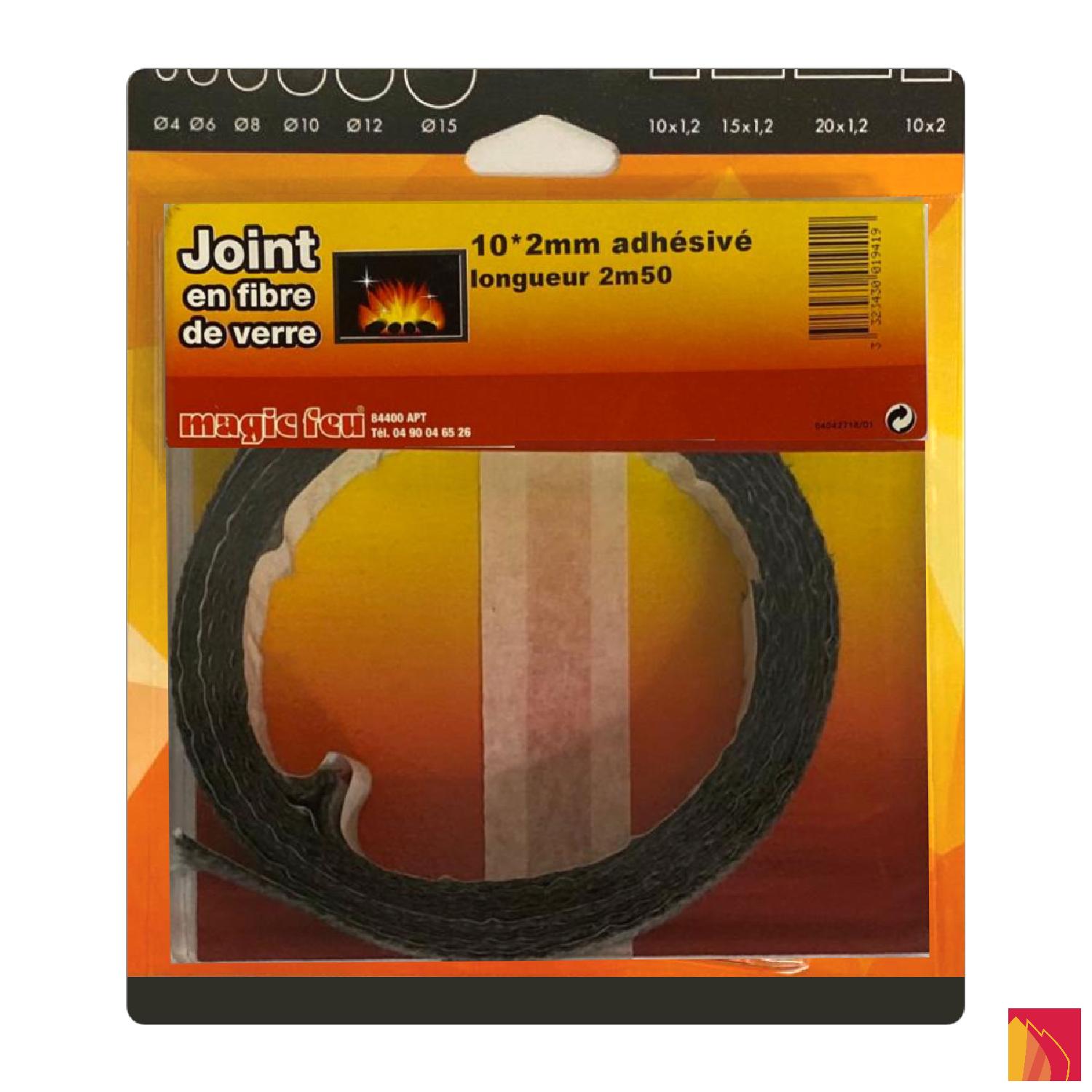 Flat gasket 10x2 mm for fireplaces, stoves and inserts Cleaners and