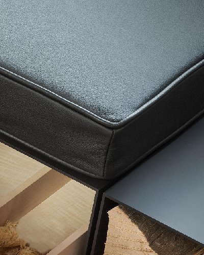 Coussin en cuir de haute qualité