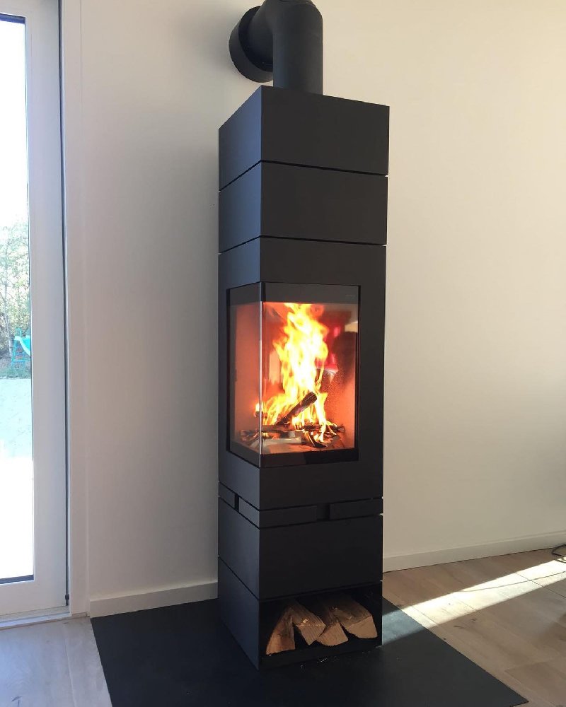 Poêle à bois Skantherm Elements 400 angle - Carron-Lugon
