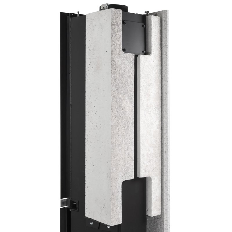 Les modules d’accumulation de chaleur garantissent une chaleur diffuse sur les côtés.