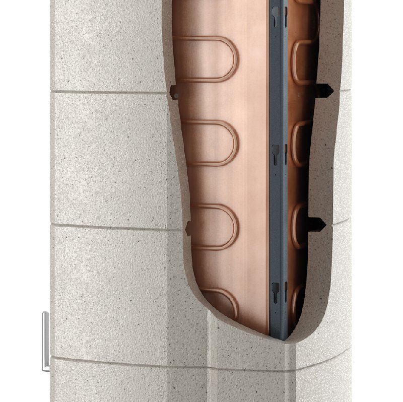 Sur le T-LINE PLUS un AQUA MODULE est inséré entre le bloc d’accumulation et l’habillage extérieur.