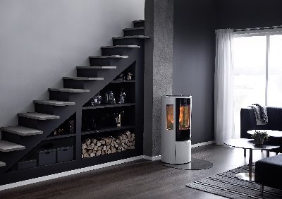 Contura 556 wit - Glazen deur, glazen plateau