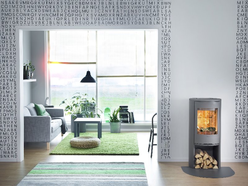 Contura 510 grijs - Gietijzeren deur, gietijzeren bovenplaat