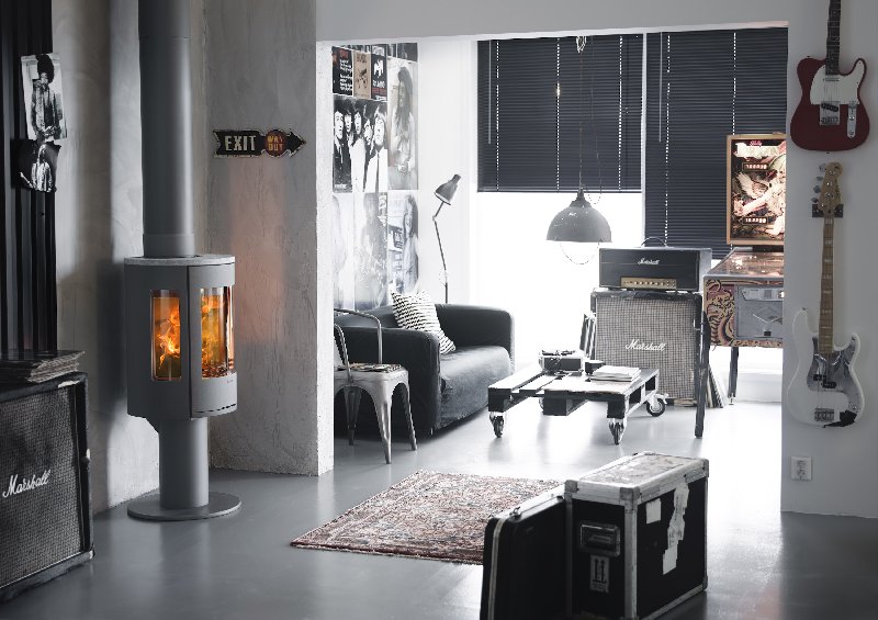 Contura 586 grijs - Gietijzeren deur, speksteenplaat