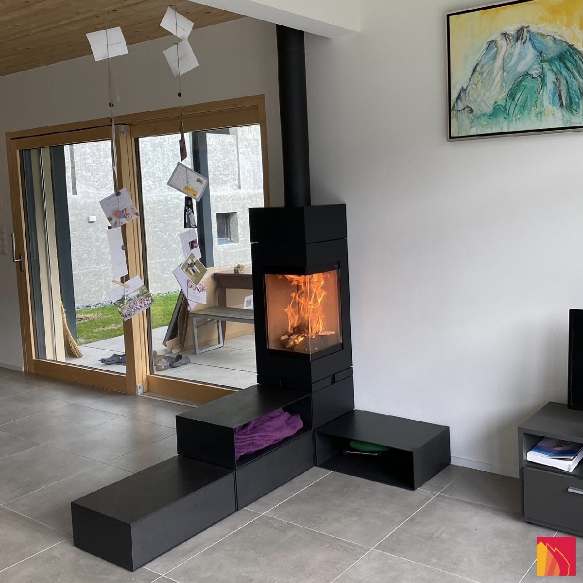 Houtkachel Skantherm Elementen 400 hoek - Carron-Lugon