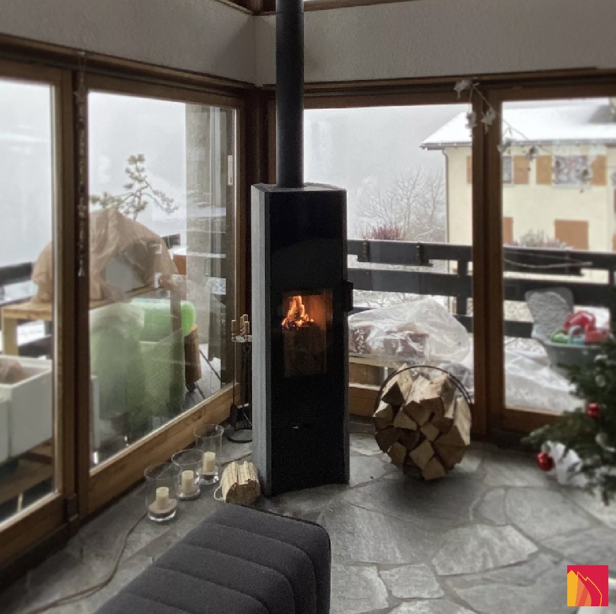 Tonwerk T-Art warmteopslagkachel - Carron-Lugon