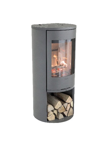 Contura 510 cinzento - Porta em ferro fundido, tabuleiro superior em ferro fundido