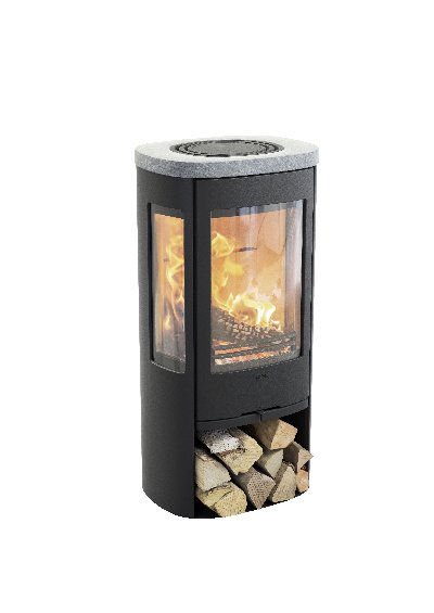 Contura 856 zwart - Gietijzeren deur, speksteenbakje
