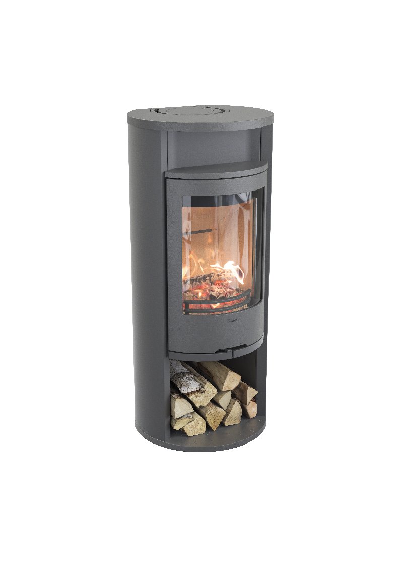 Contura 610 grijs - Gietijzeren deur, bovenplaat in gelakt aluminium