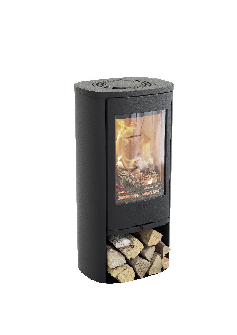 Contura 810 zwart - Gietijzeren deur, bovenblad van gelakt aluminium