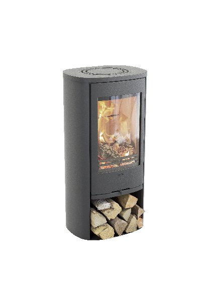 Contura 810 grijs - Gietijzeren deur, bovenblad van gelakt aluminium