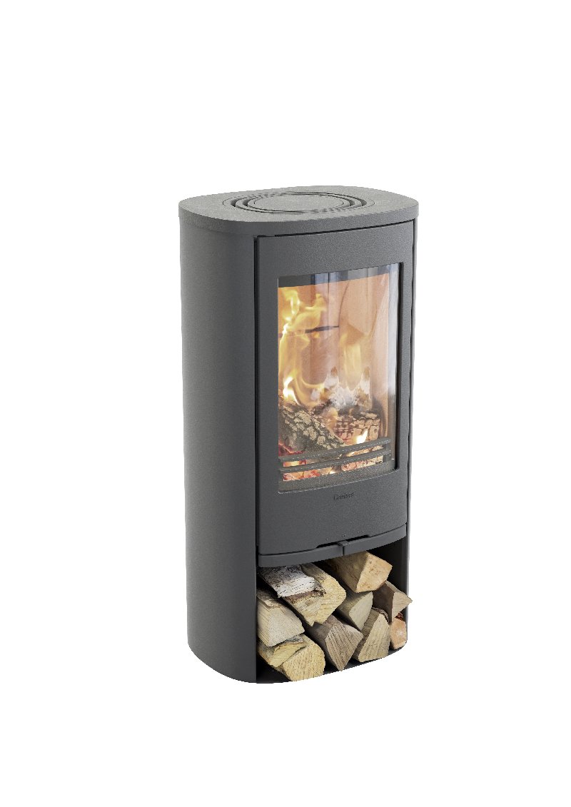 Contura 810 grijs - Gietijzeren deur, bovenblad van gelakt aluminium