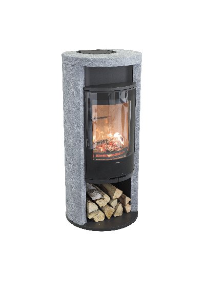 Contura 620T preto - Porta de vidro