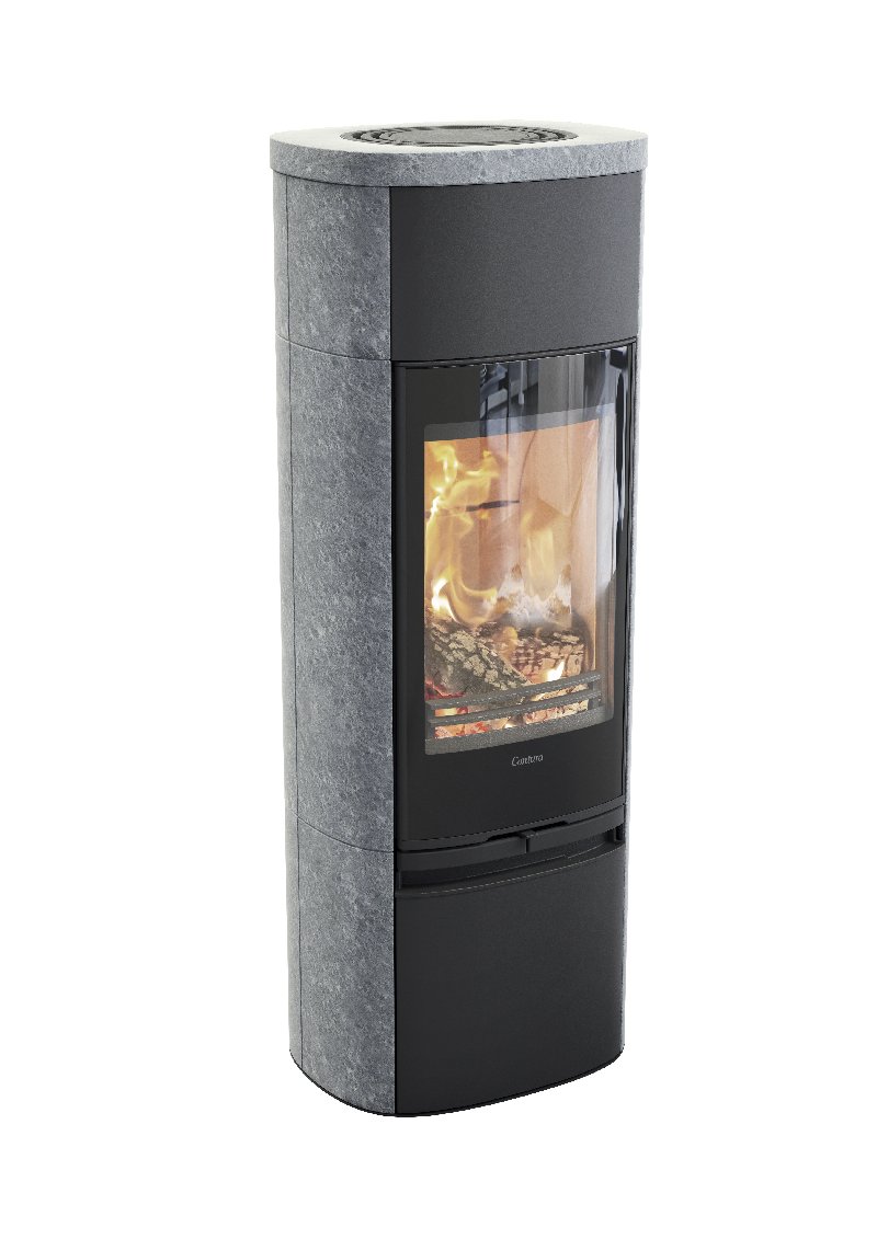 Contura 890T zwart met glazen deur