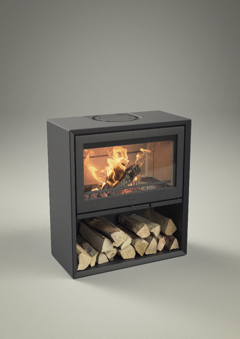 Contura 310 zwart met gietijzeren deur