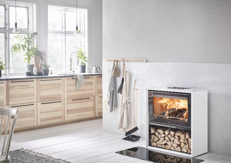 Contura 310 wit met glazen deur