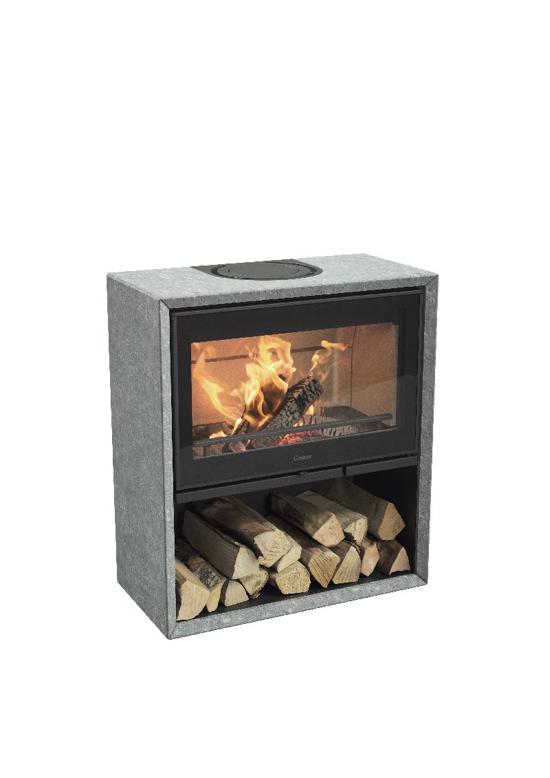 Contura 320T met glazen deur