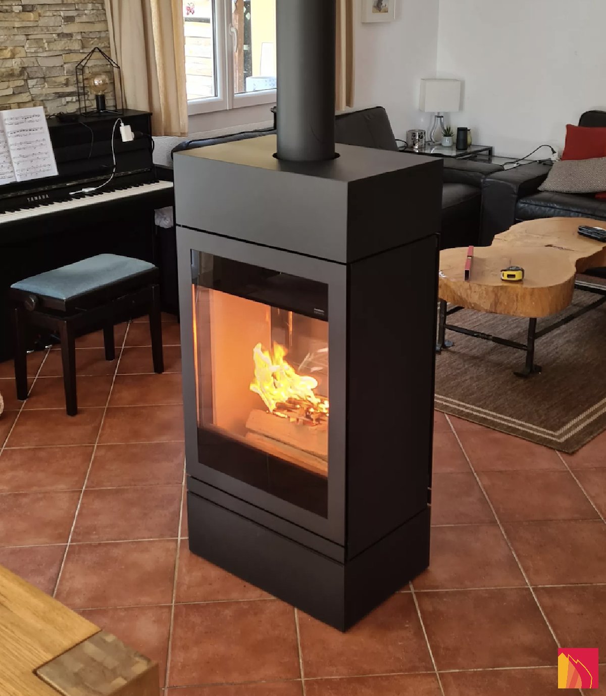 Houtkachel Skantherm Elements 603 tunnel - Carron-Lugon