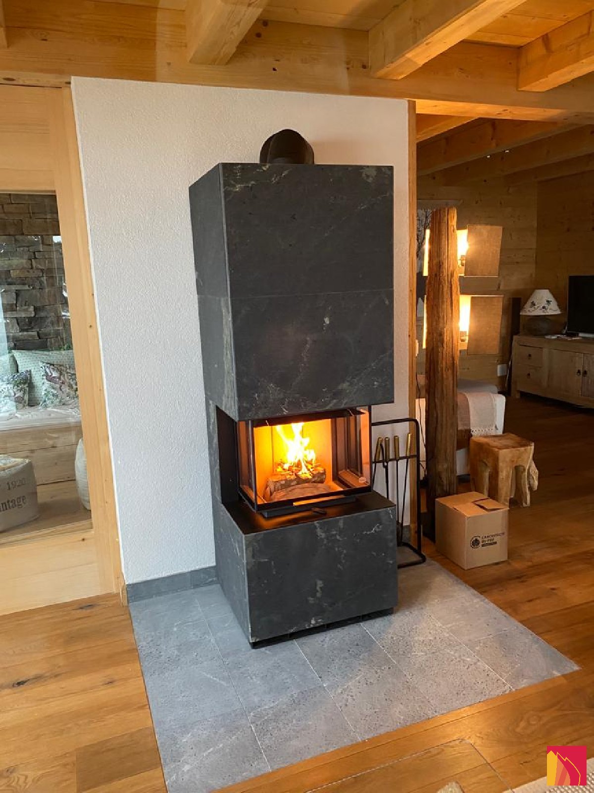 Tulikivi Palas houtkachel - Carron-Lugon