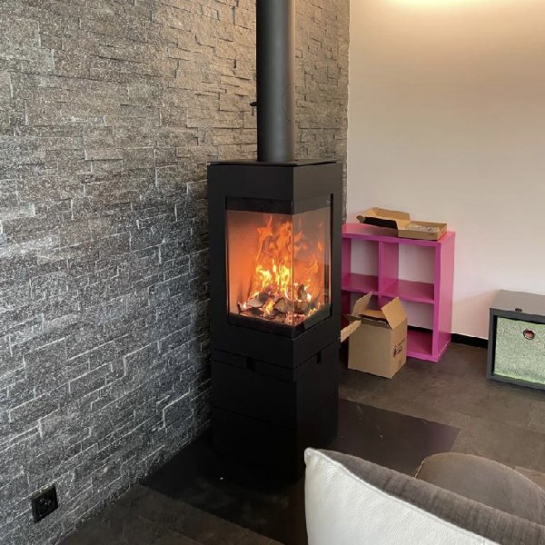 Poêle à bois Skantherm Elements 400 angle - Carron-Lugon